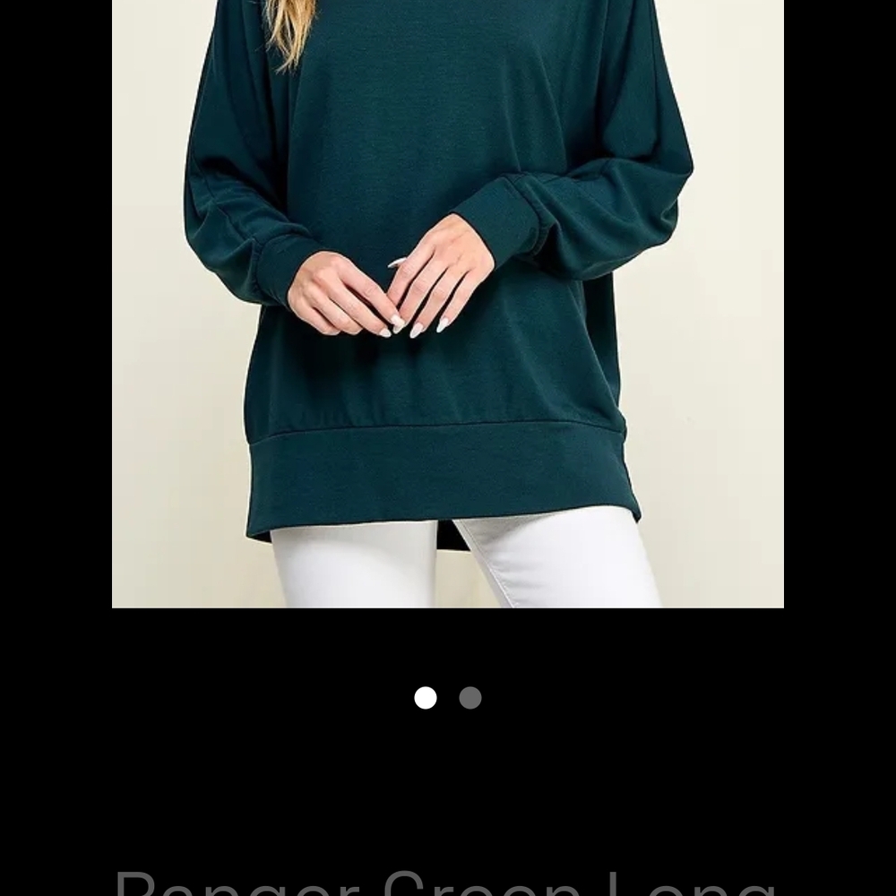 Women's Green Long Sleeve Top